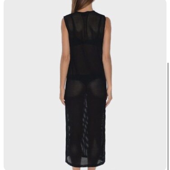 NEW Diamond Supply Co. Pavilion Mesh Maxi Dress Cover Up in Black sz S - Picture 3 of 3